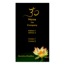 Lotus en fleur pour le carte de visite méditatif d