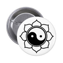 Lotus Yin Yang Badges Avec Agrafe