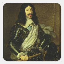 Louis XIII (1601-43) (huile sur la toile) Sticker Carré