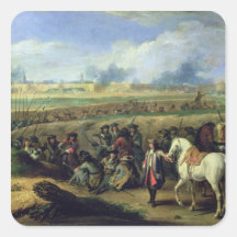Louis XIV au siège de Tournai Stickers Carrés