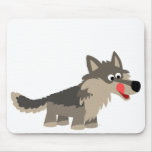 Loup affamé Mousepad de bande dessinée mignonne tapis de souris