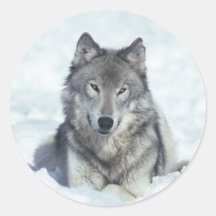 Loup Autocollants Ronds