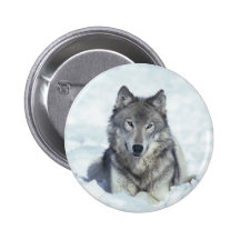Loup Badge Avec Épingle