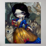Loup blanc de neige d'IMPRESSION d'ART de Loup-Gar Affiches