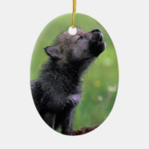Loup CUB hurlant Décorations De Noël