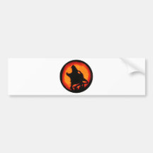 Loup de Halloween hurlant Adhésif Pour Voiture