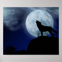 Loup de pleine lune posters