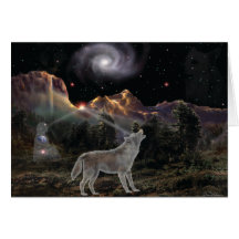 Loup d'étoile cartes de vœux