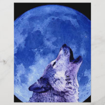 Loup d'hurlement à la lune tract