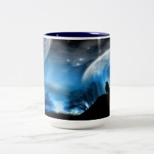 loup d'hurlement mug à café
