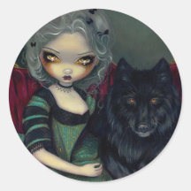 "Loup-Garou : " Autocollant Noir