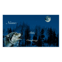Loup gris cartes de visite professionnelles