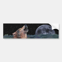 Loup hurlant à la pleine lune - Multi-Products-02 Adhésifs Pour Voiture