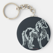 Loup musical d'esprit porte-clé