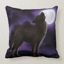 Loup solitaire oreiller