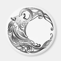 Loup tribal - ombragé aimant