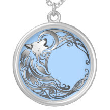 Loup tribal - ombragé pendentifs