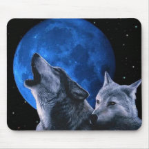 loups d'hurlement tapis de souris