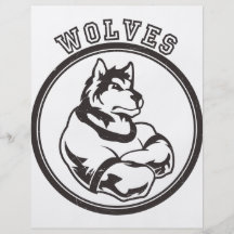 Loups ou mascotte de loup prospectus