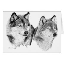Loups solitaires carte de vœux