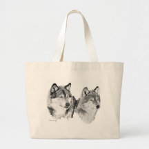 Loups solitaires sac en toile