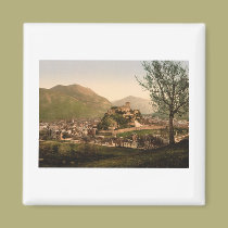 Lourdes, Pyrénées - ville et château magnets