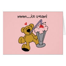 L'ours aime des T-shirts et des cadeaux de crème g Cartes De Vœux