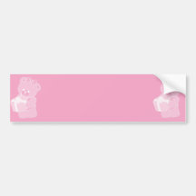 L'ours de nounours, position, pâlissent - le rose  adhésifs pour voiture