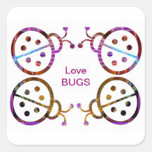 Love BUGS Square Sticker