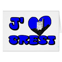 Love Crest blue Carte De Vœux