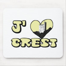 Love Crest white Tapis De Souris