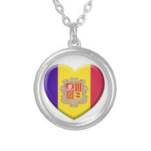 Love drapeau Andorre Pendentif