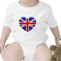 love drapeau Angleterre Barboteuse