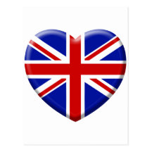 love drapeau Angleterre Cartes Postales