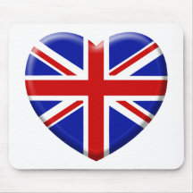 love drapeau Angleterre Tapis De Souris
