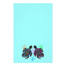 Lueur de tortue de mer papier à lettre