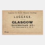 Luggage Glasgow Autocollants Rectangulaires