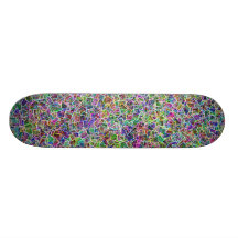 Lumière au néon de cubisme skateboards personnalisables
