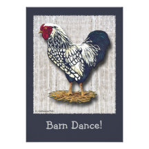 Lumière Barnboards de coq de Wyandotte lacée par a Faire-part