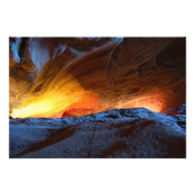 Lumière chaude de caverne art photographique