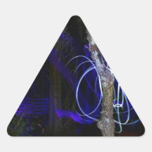 Lumière dans les bois autocollant en triangle
