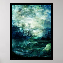 Lumière du matin de l'hiver affiche