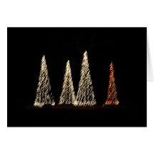 Lumières d'arbre de Noël Carte De Vœux