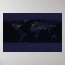 Lumières de la ville de la terre posters