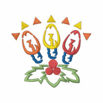 Lumières de Noël polos brodés