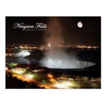 Lumières de nuit de chutes du Niagara Carte Postale