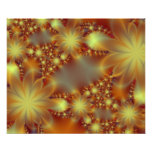 Lumières d'or de fleur impression photographique