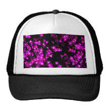 Lumières roses rougeoyantes de fleur casquettes de camionneur