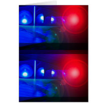 lumières rouges et bleues de police carte de vœux