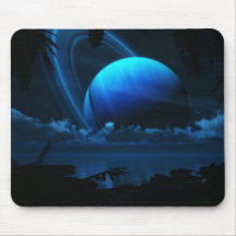 Lune bleue - Mousepad Tapis De Souris